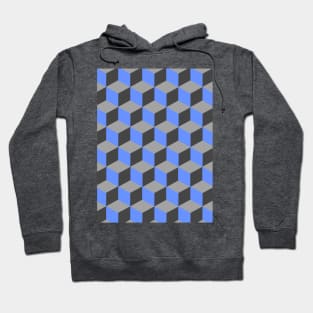 Blue and Grey Cubes Hoodie